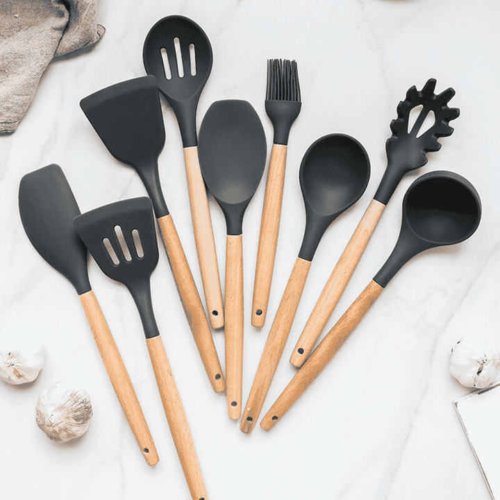 9 Pcs Silicone Kitchen Utensils Set Viskana