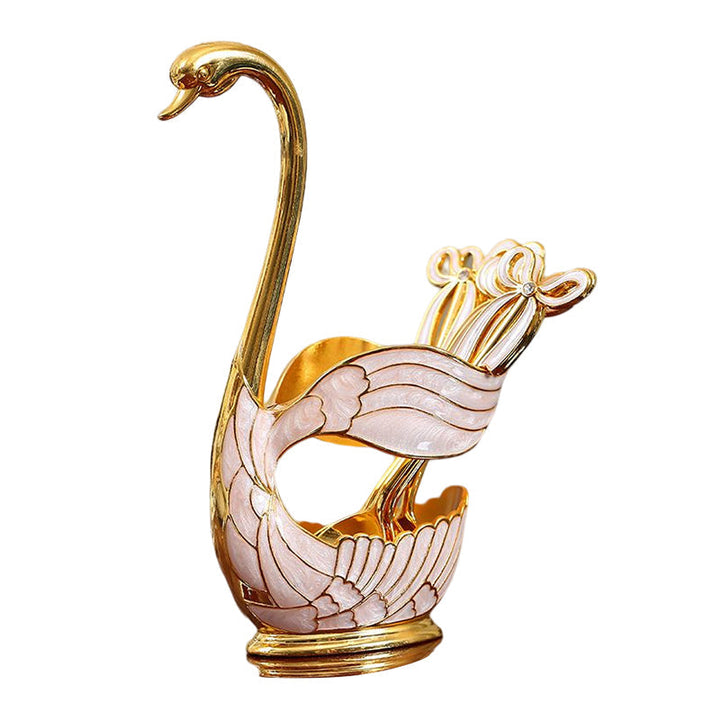 Home Decoration Swan Dessert Spoon/Fork Tableware Set Viskana