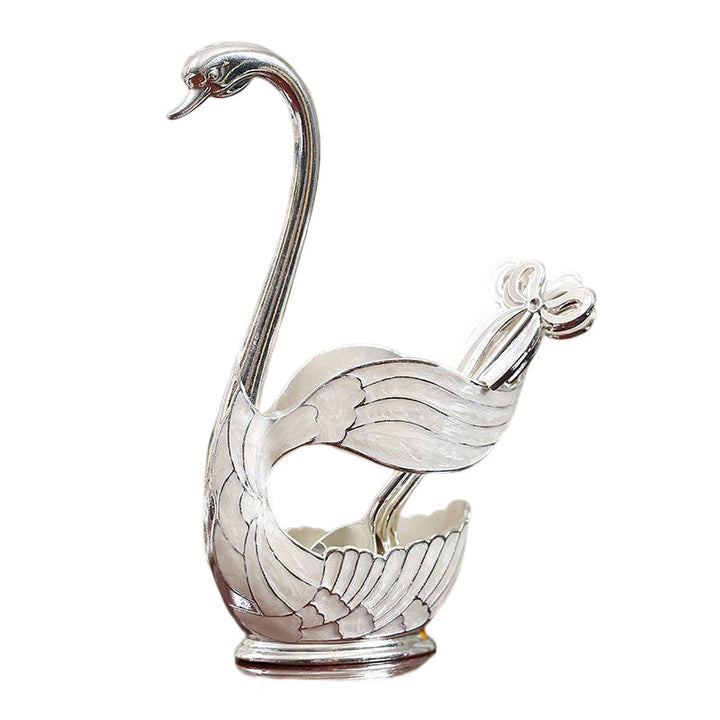 Home Decoration Swan Dessert Spoon/Fork Tableware Set Viskana