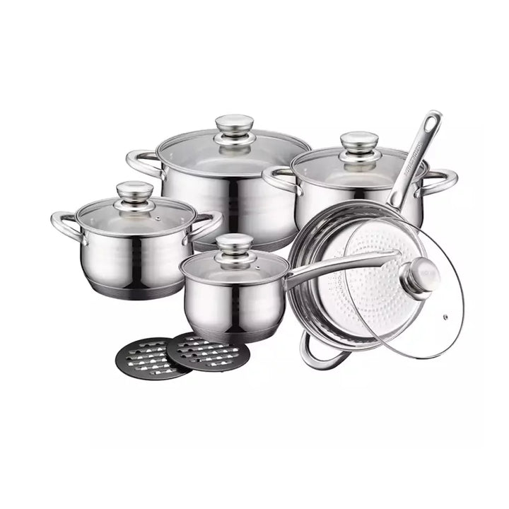 Royalty Line Cookware Set made of Stainless Steel (12 Pieces) Viskana