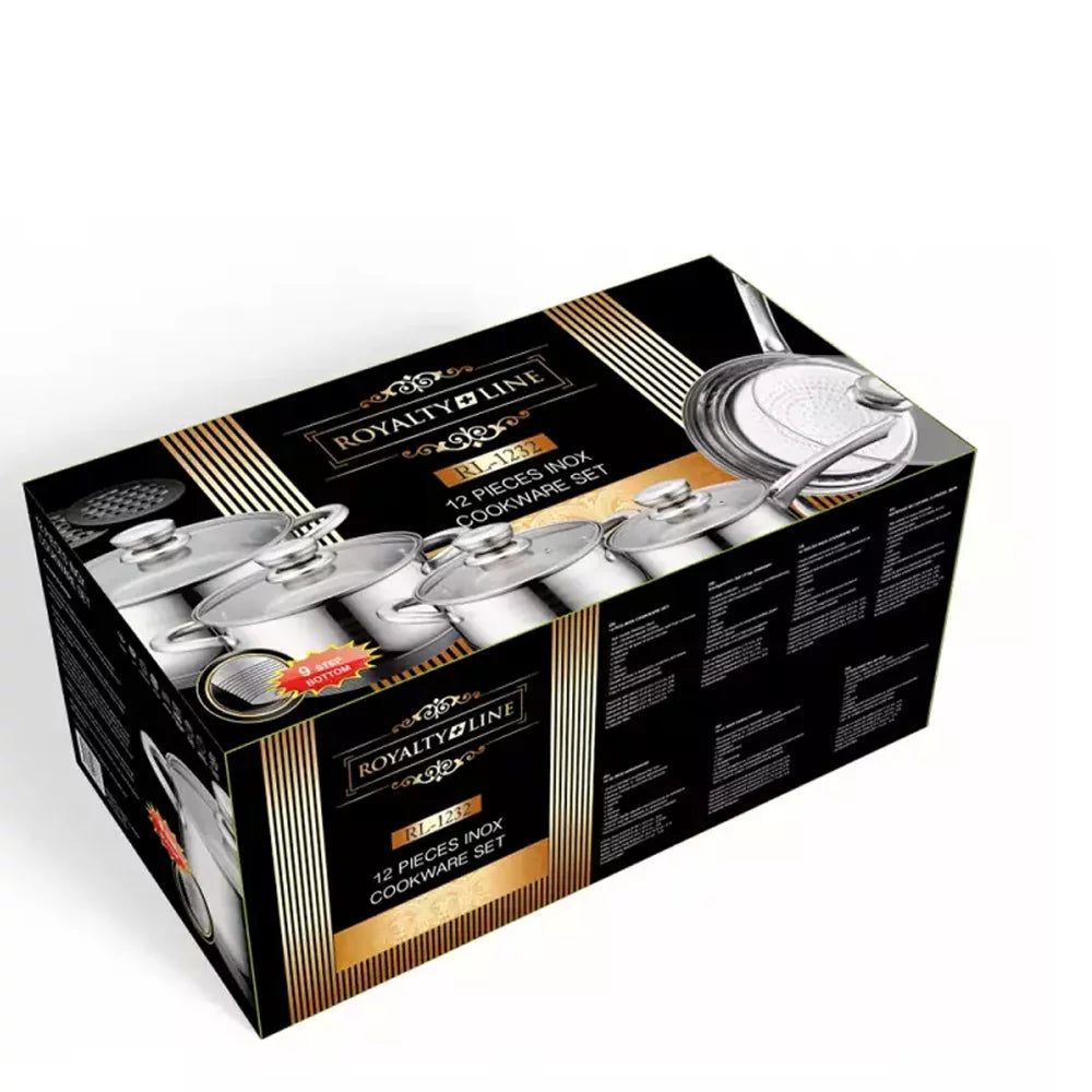Royalty Line Cookware Set made of Stainless Steel (12 Pieces) Viskana
