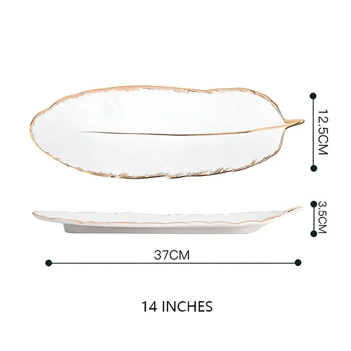 Viskana Luxury Nordic Ceramic Storage Tray for Jewelry and Tableware