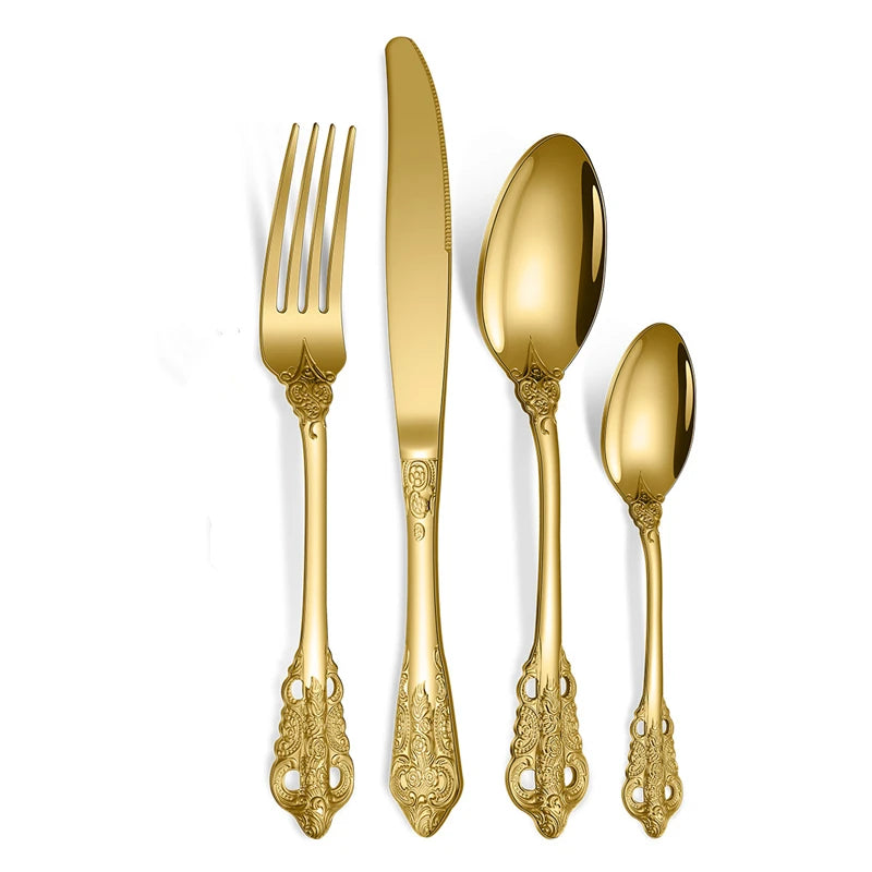 Viskana Luxury Gold Cutlery Set
