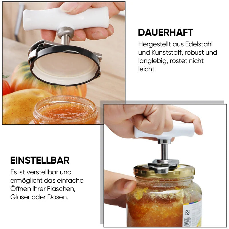 Size-adjustable can opener made of stainless steel Viskana