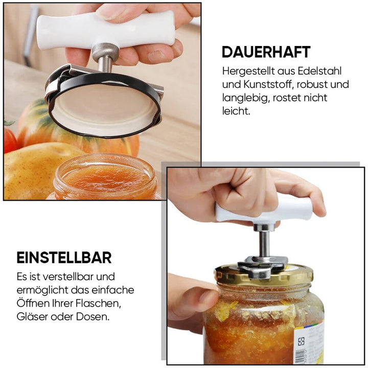 Size-adjustable can opener made of stainless steel Viskana