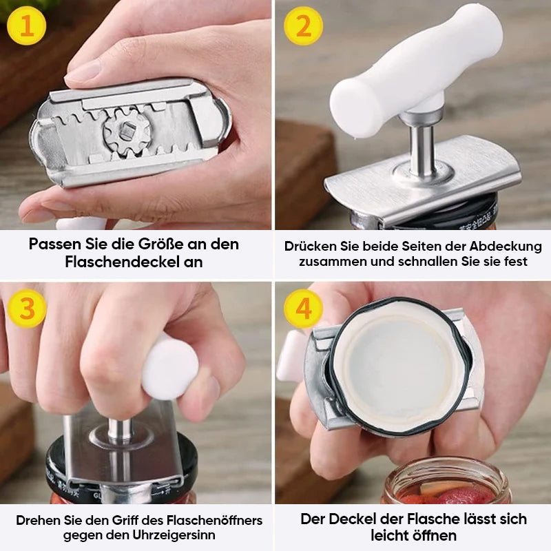 Size-adjustable can opener made of stainless steel Viskana