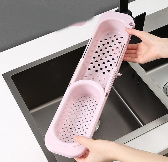Viskana Kitchen Retractable Sink Rack Organizer