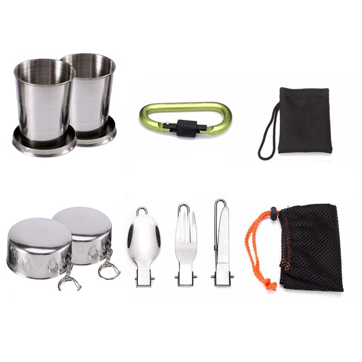 Viskana Camping Cooking Ware Stainless Steel Cookware Pots Set and Pans
