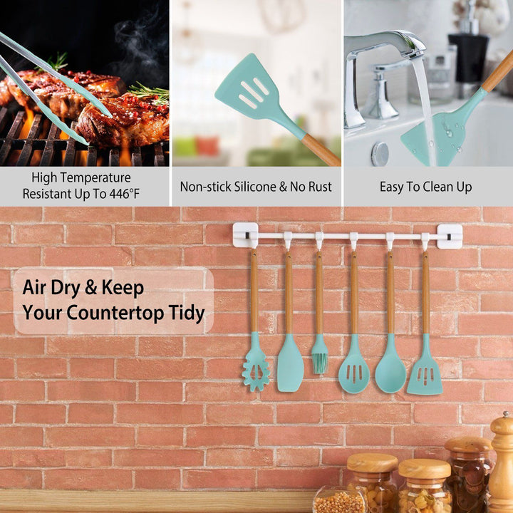 11-Piece Silicone Kitchen Utensils Set – Heat Resistant