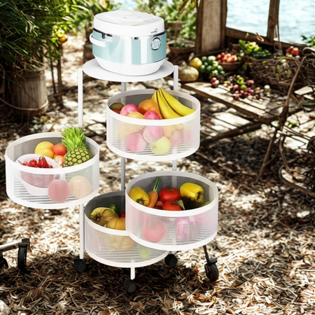 Viskana 360° Rotating Multi-Layer Kitchen Round Storage Rack