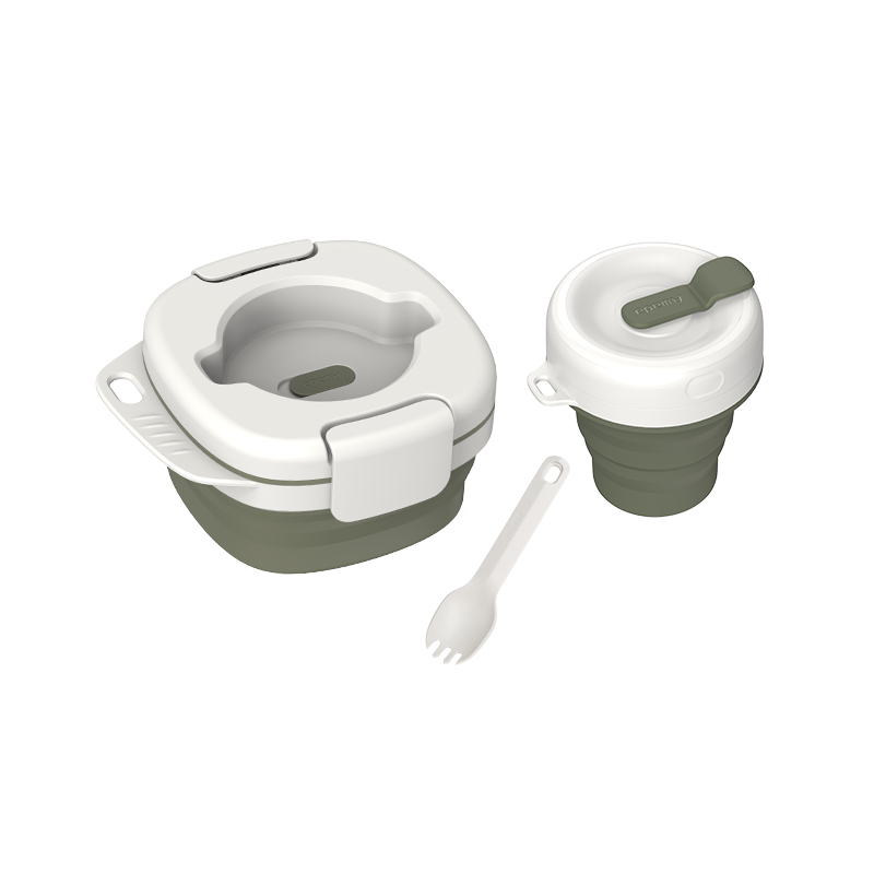 Viskana Portable Silicone All-In-One Camping Tableware Set