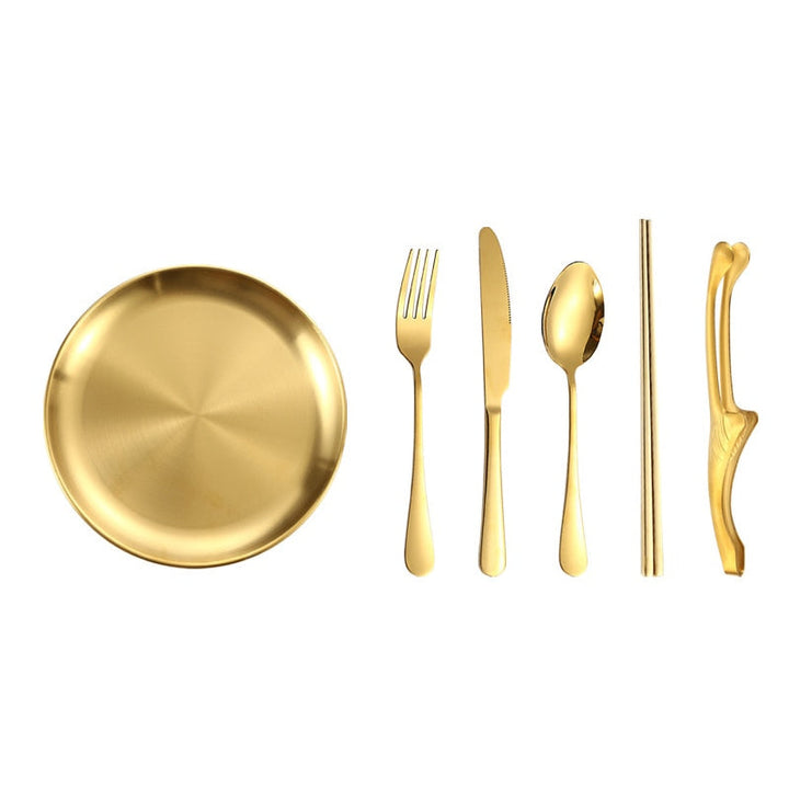 12pcs Portable Stainless Steel Cutlery Set Tableware For Camping Viskana