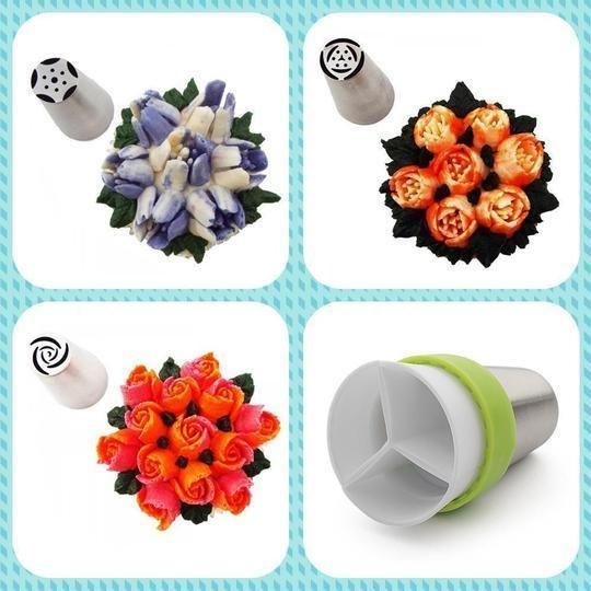 Viskana stainless steel spout set for cupcakes and cake decoration