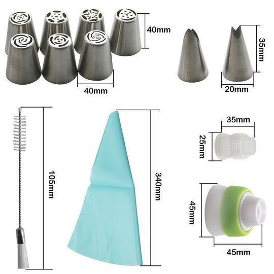 Viskana stainless steel spout set for cupcakes and cake decoration