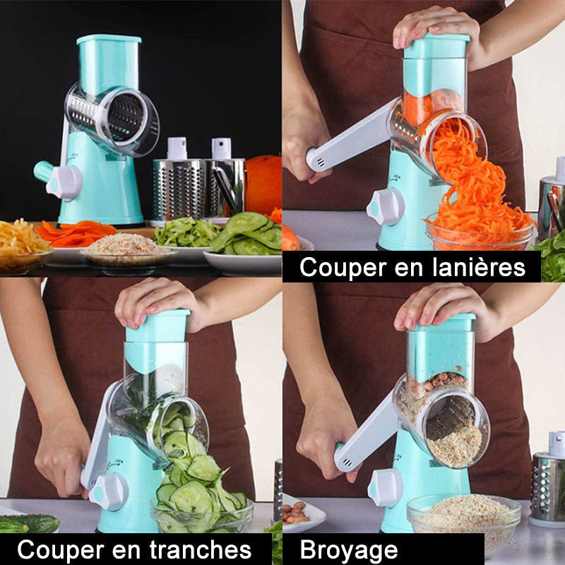 3-in-1 rotary cheese grater vegetable slicer | Viskana