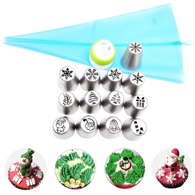 Viskana Christmas Baking Piping Nozzle Set
