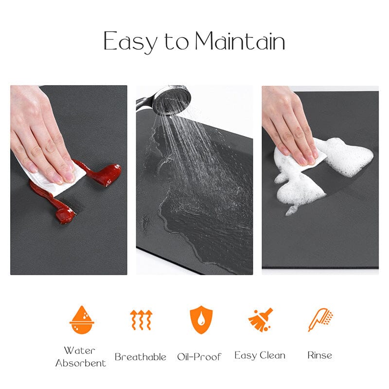 Kitchen Super Absorbent Draining Mat, Quick Dry Dish Coffee Mat Viskana