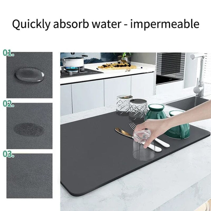 Kitchen Super Absorbent Draining Mat, Quick Dry Dish Coffee Mat Viskana