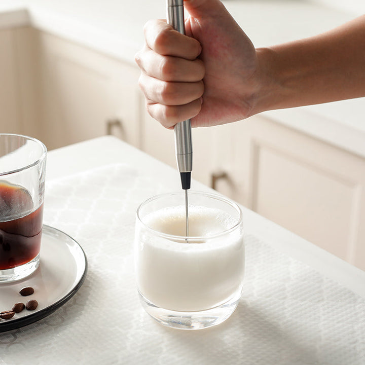 Viskana Handheld Rechargeable Electric Milk Frother / Foam Maker with Stainless Whisk, for Bulletproof Coffee, Latte, Cappuccino, Hot Chocolate and More