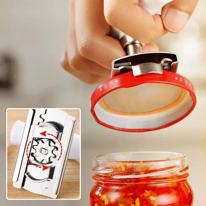 Size-adjustable can opener made of stainless steel Viskana