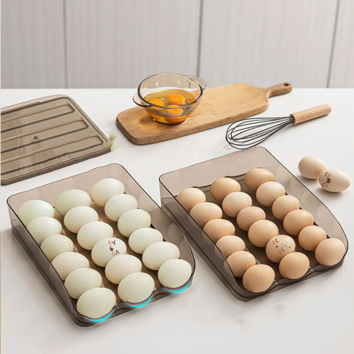 Viskana Stylish and practical egg container with an intelligent stacking design