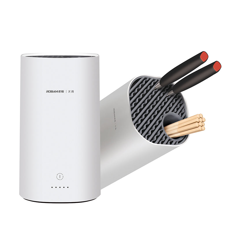 Viskana Automatic Intelligent Disinfection Drying Knife Holder with UV Disinfection, High-Temperature Drying, Large Capacity, Washable Module & Energy Saving