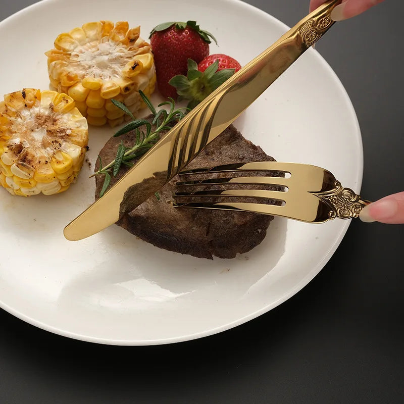 Viskana Luxury Gold Cutlery Set