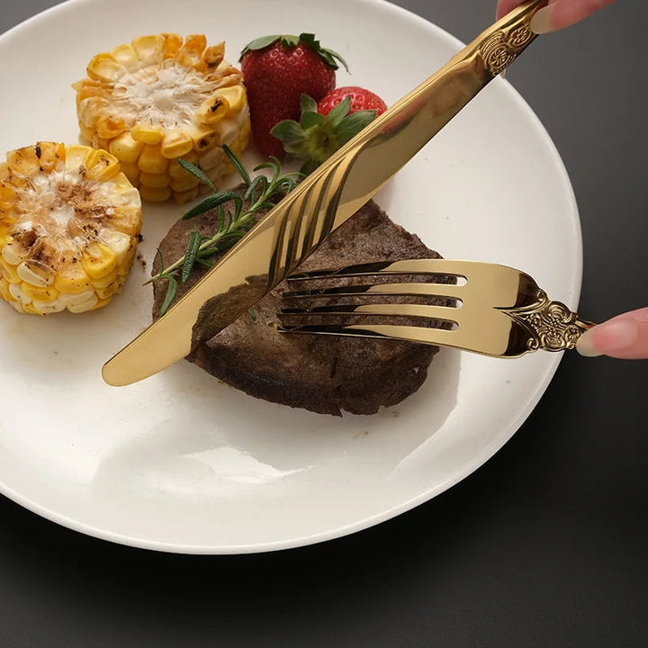Viskana Luxury Gold Cutlery Set