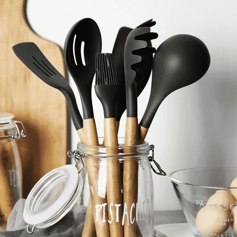 9 Pcs Silicone Kitchen Utensils Set Viskana