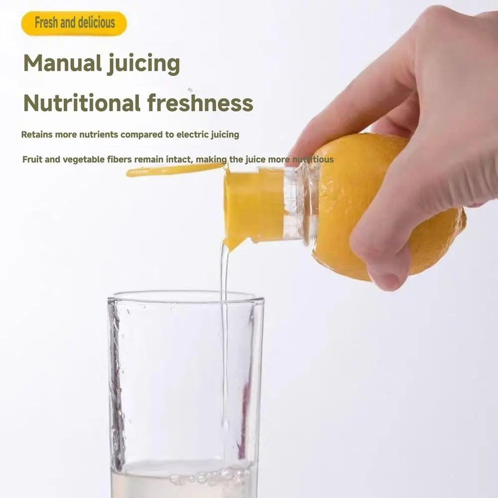 Viskana 2-piece lemon squeezer set with screw attachment – Fresh juice everywhere & anytime!