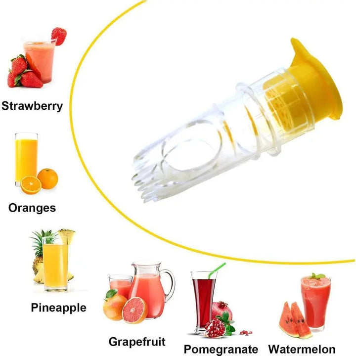 Viskana 2-piece lemon squeezer set with screw attachment – Fresh juice everywhere & anytime!