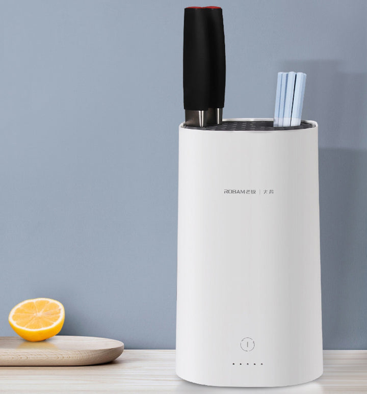 Viskana Automatic Intelligent Disinfection Drying Knife Holder with UV Disinfection, High-Temperature Drying, Large Capacity, Washable Module & Energy Saving