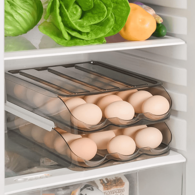 Viskana Stylish and practical egg container with an intelligent stacking design