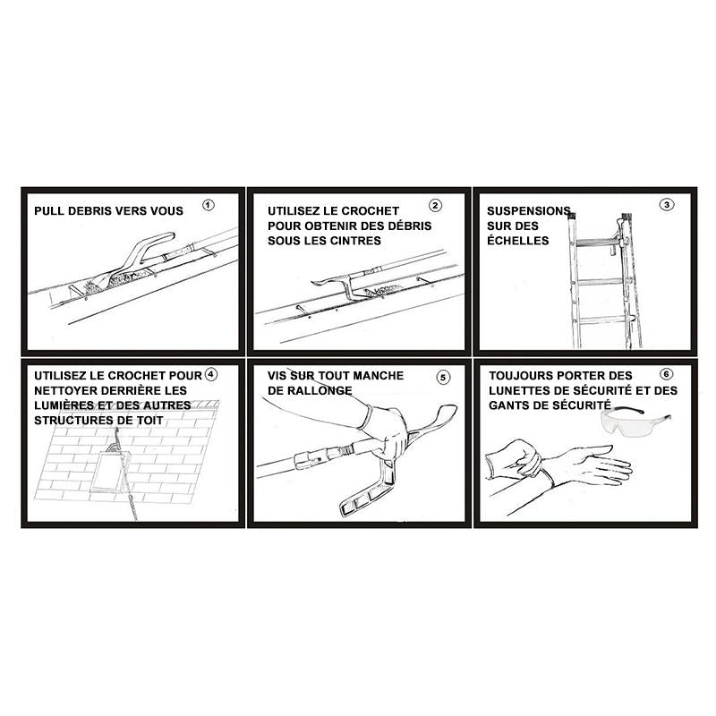 Cleaning tool for the gutter Viskana