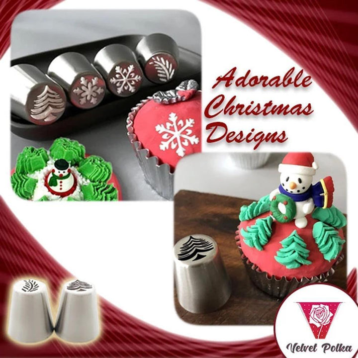 Viskana Christmas Baking Piping Nozzle Set