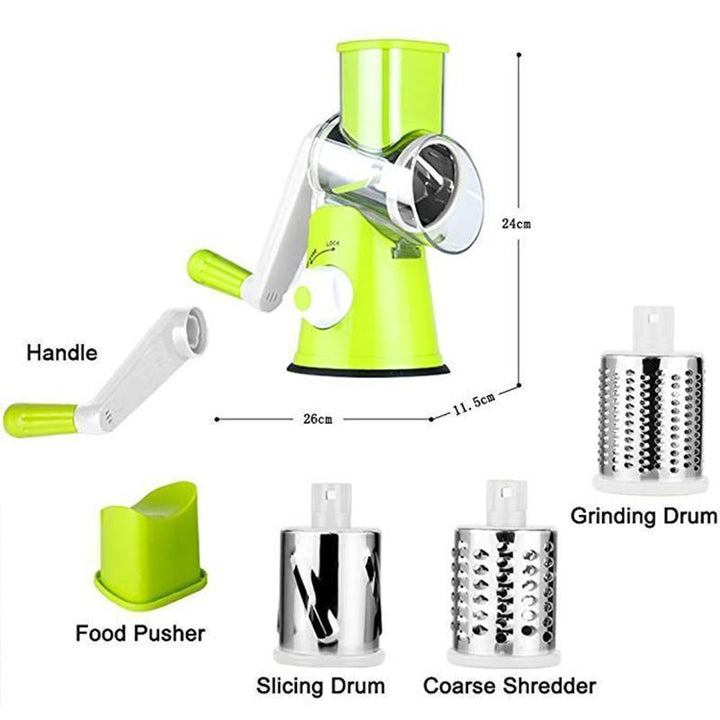 3 in 1 Rotating Cheese Grater Vegetable Cutter