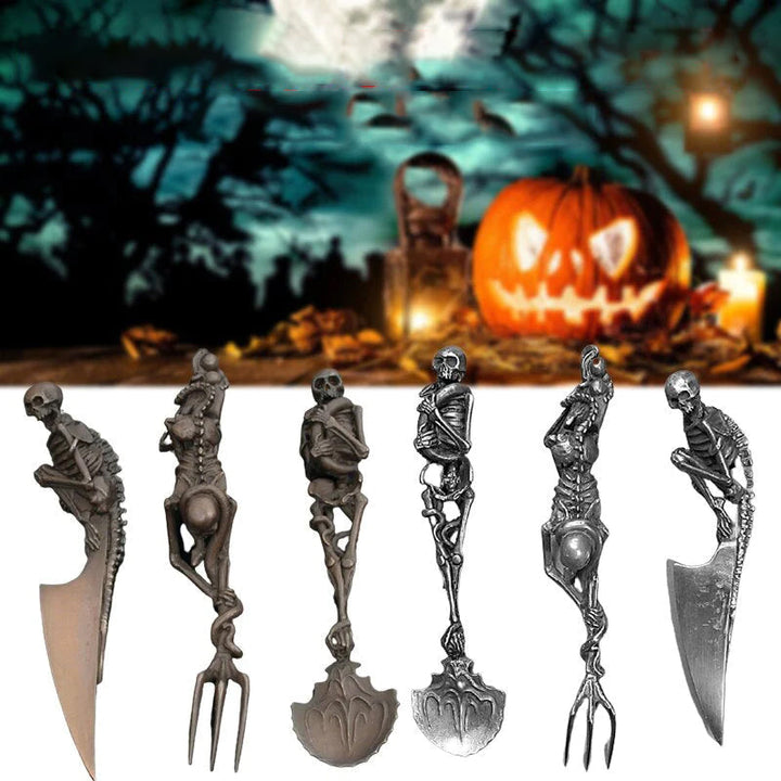 Halloween Gift Skeletal Cutlery Sets Viskana