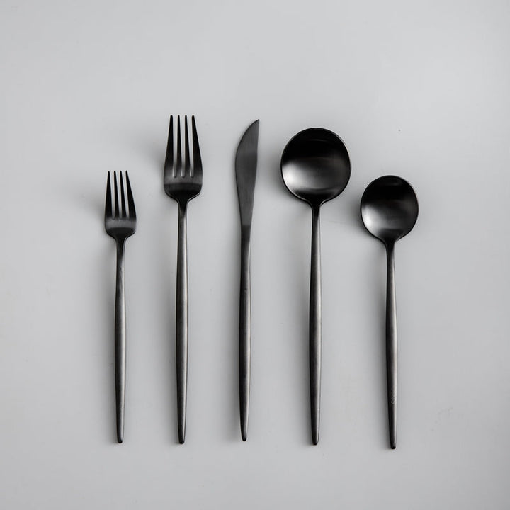 Viskana Minimalist Luxury Cutlery Set – 20 pieces, Titanium & Stainless Steel