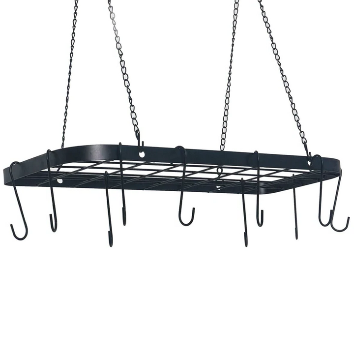 Viskana Large Capacity Rustic Pots And Pans Hanging Holder Kitchen Organizer Rack