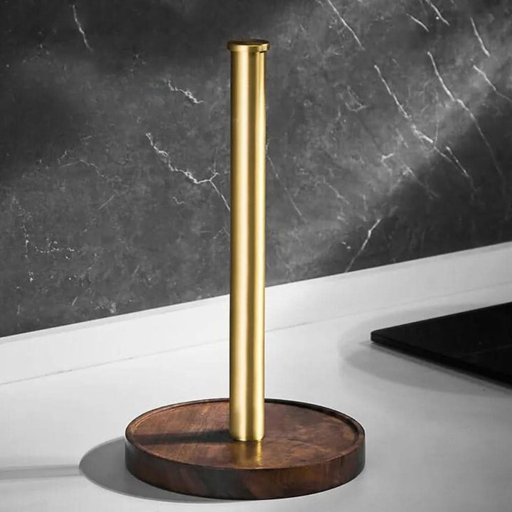 Viskana Walnut Wood Paper Towel Holder Stand