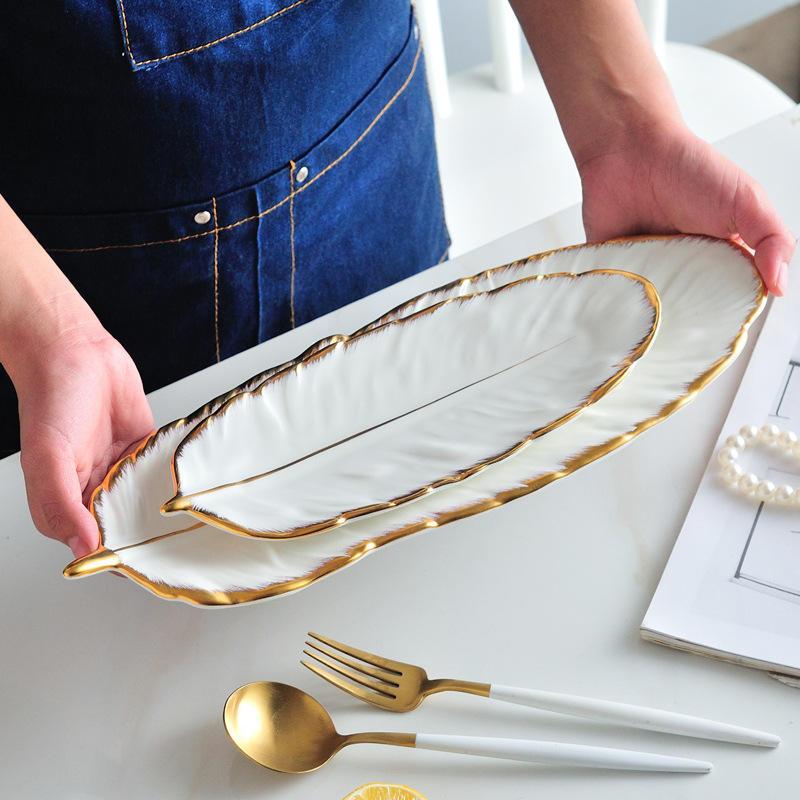 Viskana Luxury Nordic Ceramic Storage Tray for Jewelry and Tableware