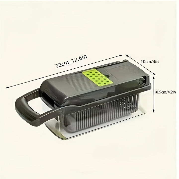 Multifunctional Vegetable Cutter 16-in-1 with Catch Container