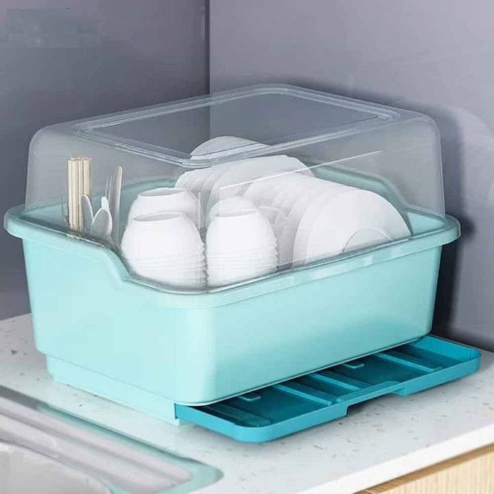 Dish Rack Covered With Drainage Tray Viskana