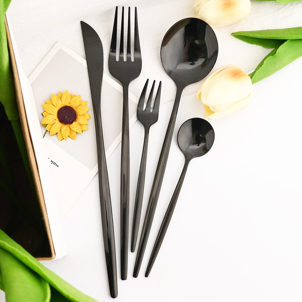 30Pcs Dinnerware Set Flatware Cutlery Set Stainless Steel Tableware Viskana