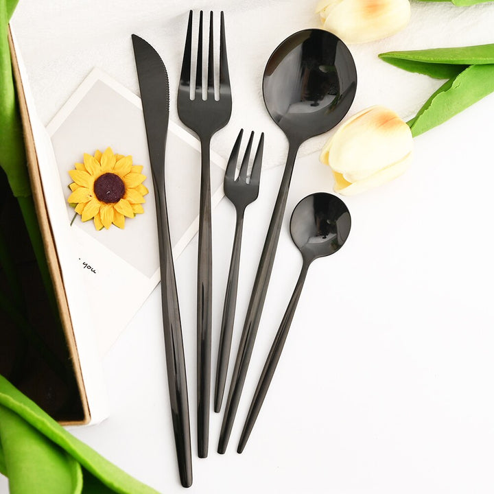 30Pcs Dinnerware Set Flatware Cutlery Set Stainless Steel Tableware Viskana