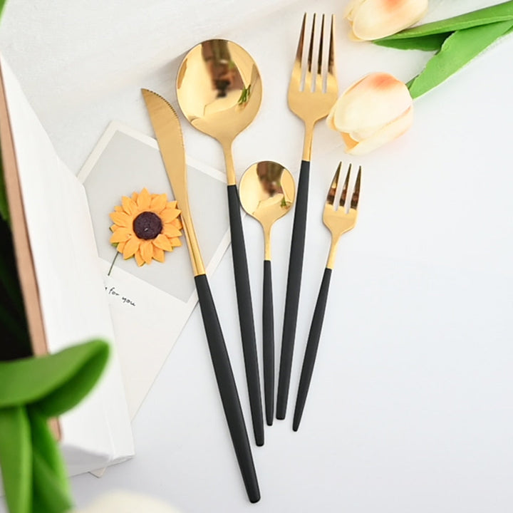 30Pcs Dinnerware Set Flatware Cutlery Set Stainless Steel Tableware Viskana