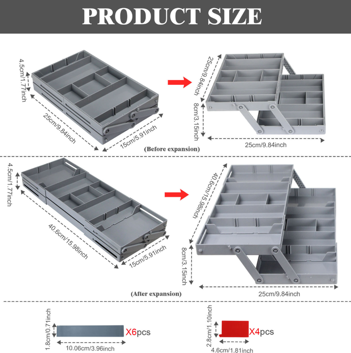 Viskana Expandable Smart Drawer Organizer