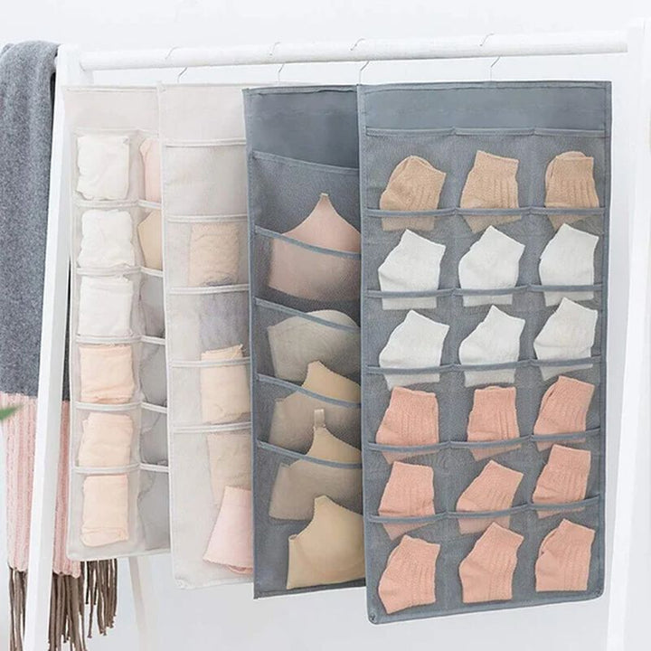 Viskana Dual Sided Wall Shelf Wardrobe Storage Bags