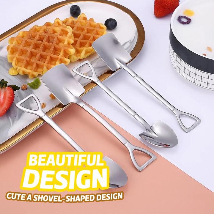 Creative Dessert Ice Cream 304 Stainless Steel Spade Spoon Viskana