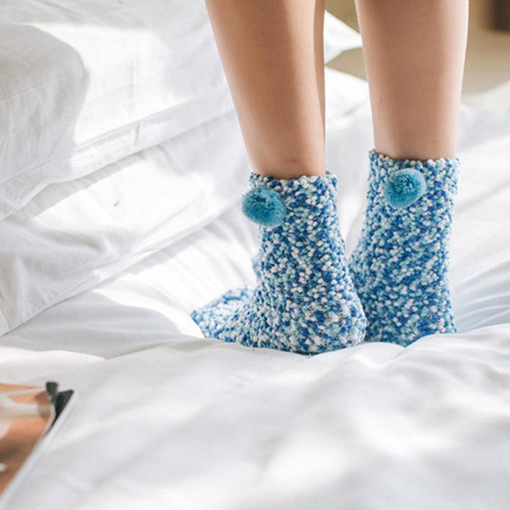 Viskana Coral Fleece Cupcake Socks